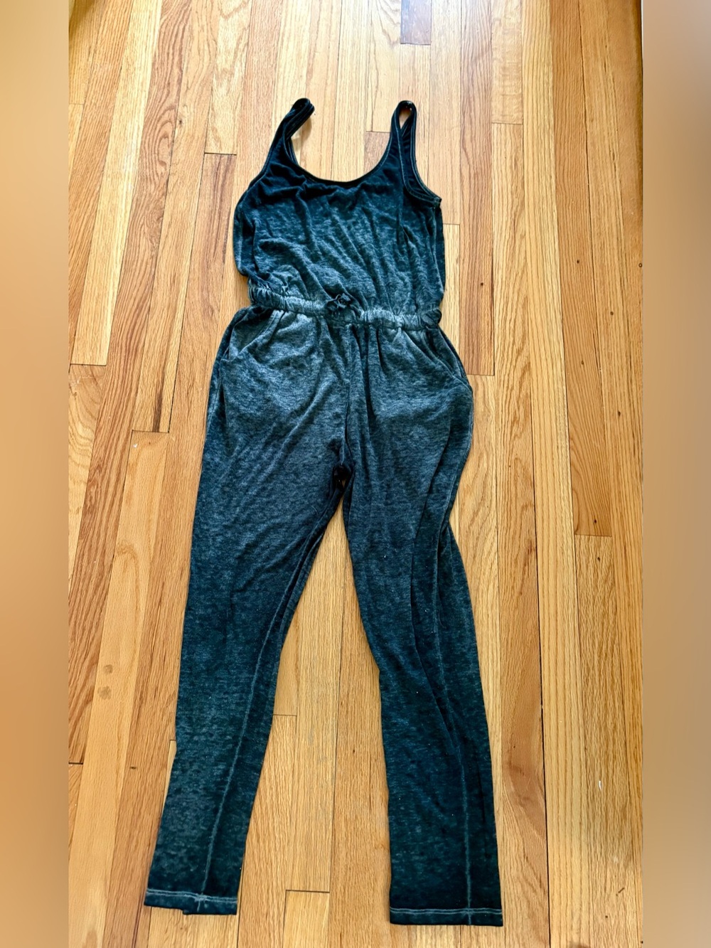 Topshop Women's Tank Jumpsuit in Charcoal Gray